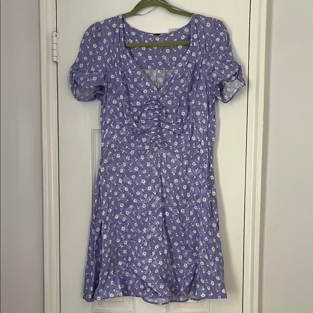 Free People Lavender Floral Mini Dress
